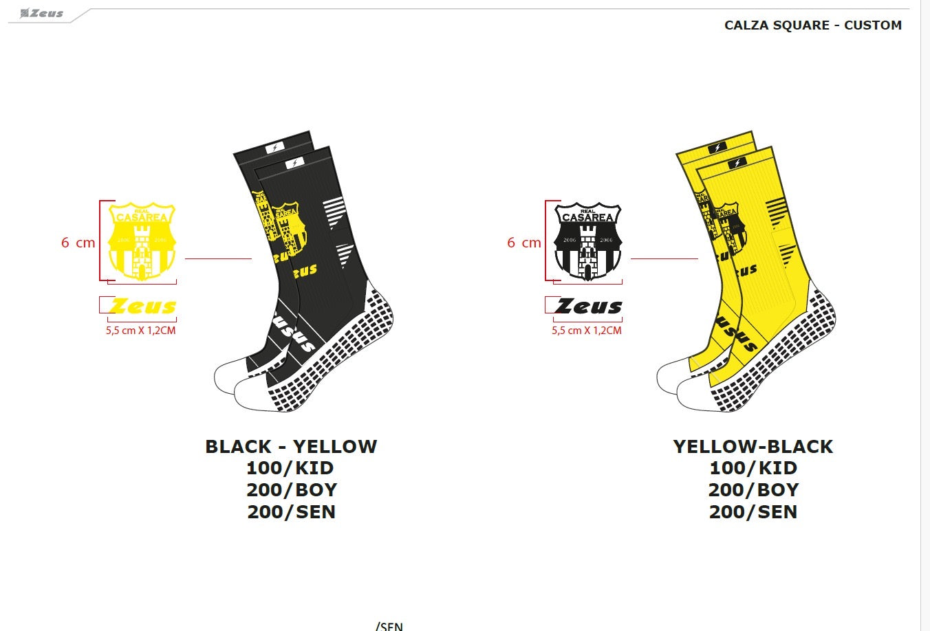 CALZA CORTA  REAL CASAREA